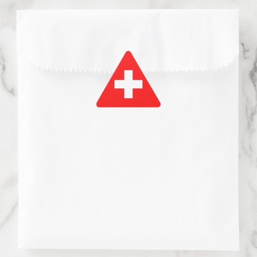 SCHWEIZ DREIECKIGER AUFKLEBER (Tasche)