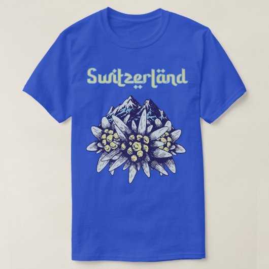 Schweiz Edelweiss Alpen Souvenir Berg Wandern T-Shirt (Design vorne)
