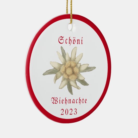 Schweiz Edelweiss Schweiz SWISS Suisse Keramik Ornament (Rechts)