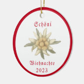 Schweiz Edelweiss Schweiz SWISS Suisse Keramik Ornament (Links)
