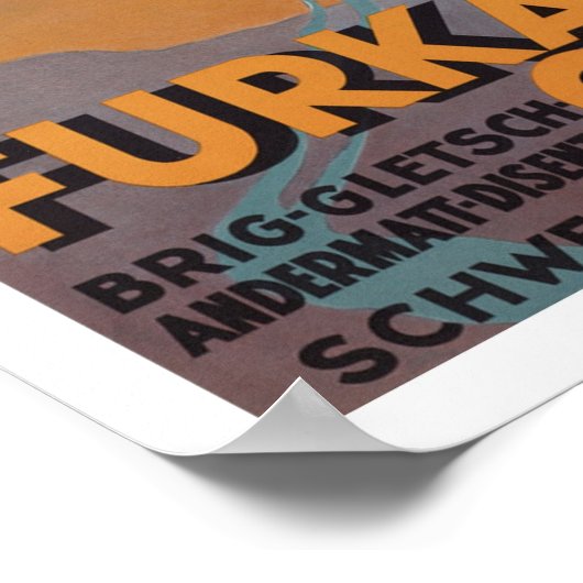 Schweiz Eisenbahn ~ Vintage Travel Poster (Ecke)