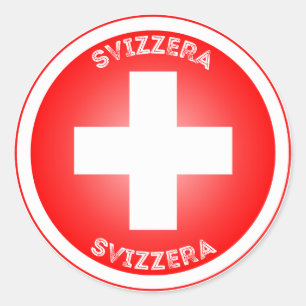 Schweiz-Erbe-Emblem Runder Aufkleber