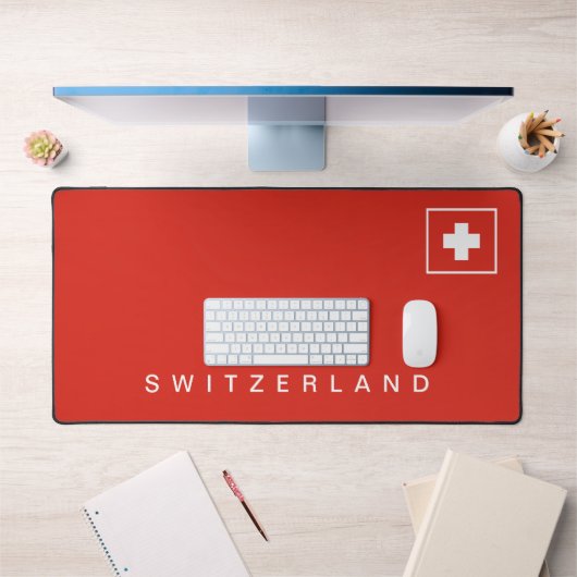 Schweiz | Farben der Schweizer Flagge Schreibtischunterlage (Büro 1)