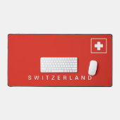 Schweiz | Farben der Schweizer Flagge Schreibtischunterlage (Tastatur & Maus)