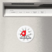 Schweiz Flag Karte 2.0 Magnet (In Situ (Geschirrspüler))
