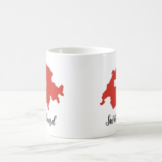 Schweiz Flag Karte Kaffeetasse (Mittel)