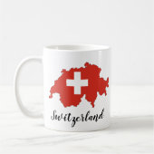 Schweiz Flag Karte Kaffeetasse (Links)