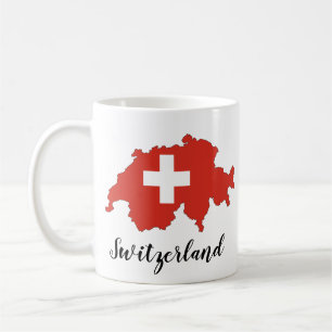 Schweiz Flag Karte Kaffeetasse