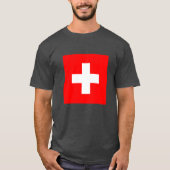 Schweiz Flag Patriotischer T - Shirt (Vorderseite)