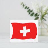 Schweiz Flag Postkarte (Stehend Vorderseite)