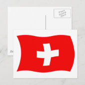 Schweiz Flag Postkarte (Vorne/Hinten)