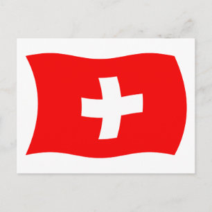 Schweiz Flag Postkarte