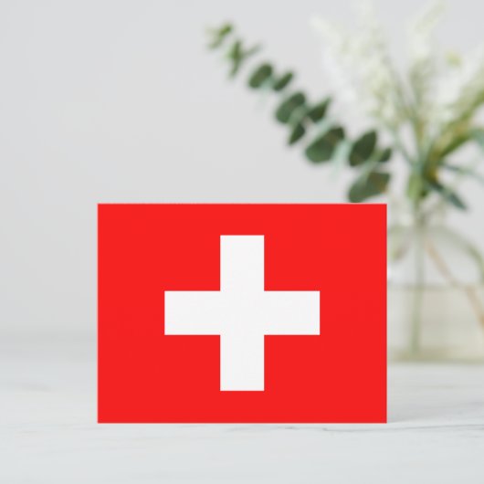 Schweiz Flag Postkarte (Stehend Vorderseite)