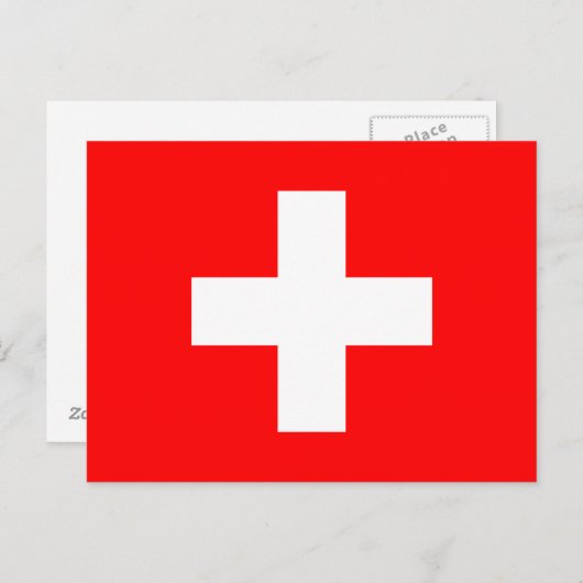 Schweiz Flag Postkarte (Vorne/Hinten)