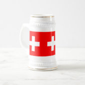 Schweiz Flag Schweiz Schweiz Schweiz Bierglas (Vorderseite Links)