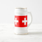 Schweiz Flag Schweiz Schweiz Schweiz Bierglas (VorderseiteRechts)