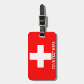 Schweiz Flag Schweiz Schweiz Schweiz Gepäckanhänger (Vorderseite vertikal)
