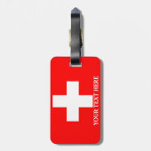 Schweiz Flag Schweiz Schweiz Schweiz Gepäckanhänger (Rückseite vertikal)