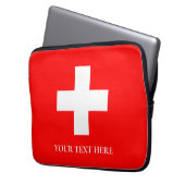 Schweiz Flag Schweiz Schweiz Schweiz Laptopschutzhülle (Vorderseite Links)