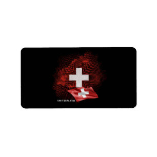 Schweiz Flagge Adressaufkleber