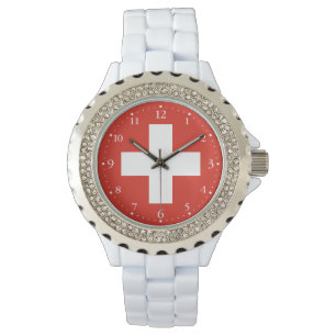 Schweiz Flagge Armbanduhr