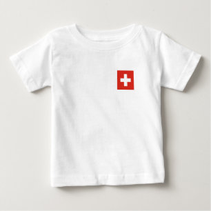 Schweiz Flagge Baby T-shirt