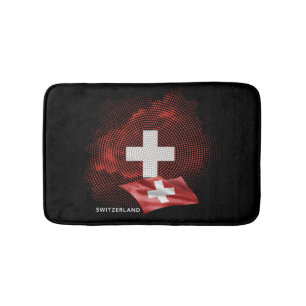 Schweiz Flagge Badematte