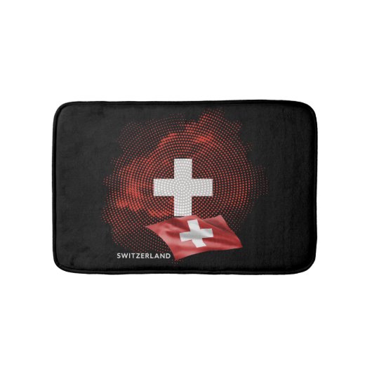 Schweiz Flagge Badematte (Vorderseite)