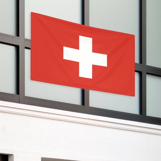 Schweiz Flagge Banner (Äußeres Gebäude)