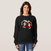 Schweiz Flagge Bierkrug  Cooles Schweizer Bier Sweatshirt (Vorne ganz)