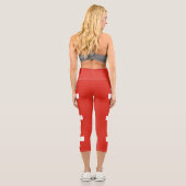 Schweiz Flagge Capri Leggings (Rückseite)