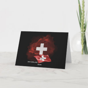 Schweiz Flagge Dankeskarte
