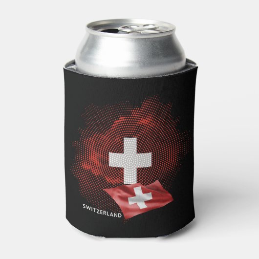 Schweiz Flagge Dosenkühler (Kanne Vorderseite)