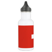 Schweiz Flagge Edelstahlflasche (Links)