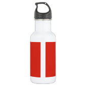 Schweiz Flagge Edelstahlflasche (Rückseite)
