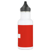 Schweiz Flagge Edelstahlflasche (Rechts)