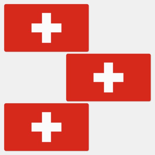 Schweiz Flagge Etiketten (Gruppe)