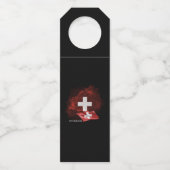Schweiz Flagge Flaschenanhänger (Rückseite)