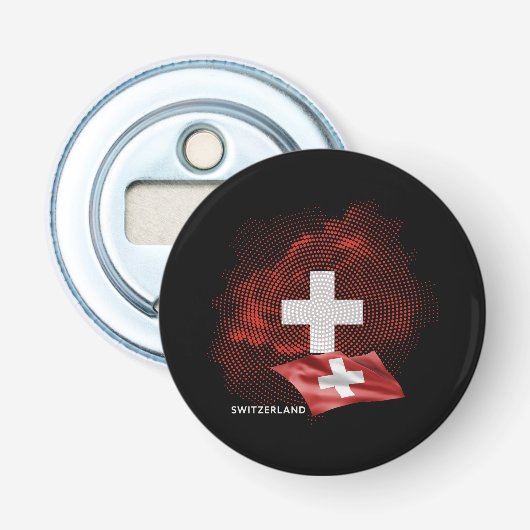 Schweiz Flagge Flaschenöffner (Vorderseite)