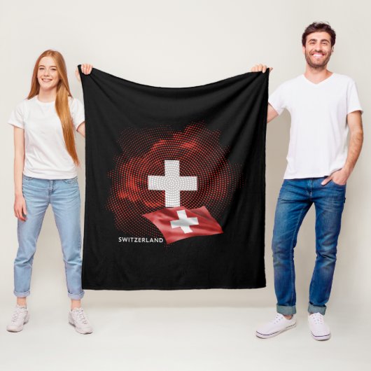 Schweiz Flagge Fleecedecke (Beispiel)