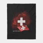 Schweiz Flagge Fleecedecke (Vorderseite)
