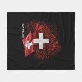 Schweiz Flagge Fleecedecke (Vorderseite (Horizontal))