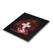 Schweiz Flagge Fliese (Seite)