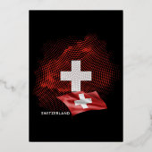 Schweiz Flagge Folieneinladung (Vorderseite)