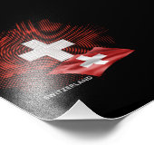 Schweiz Flagge Fotodruck (Ecke)