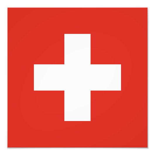 Schweiz Flagge Fotodruck (Vorne)