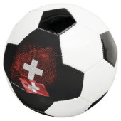 Schweiz Flagge Fußball (Dreiviertel)