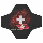 Schweiz Flagge Fußball (Flach)