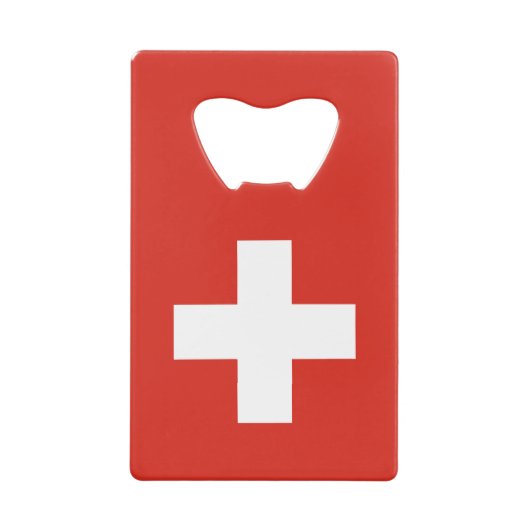 Schweiz Flagge Geldbeutel Flaschenöffner (Vorderseite)