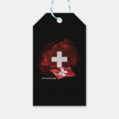 Schweiz Flagge Geschenkanhänger (Vorderseite)